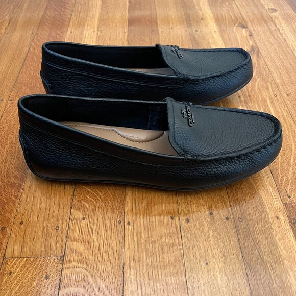 COACH Mary Lock Up Loafers – Black Pebble Leather, Size 7, New with Box - Picture 9 of 9